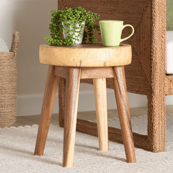 bali & pari Jia Suar Wood End Table