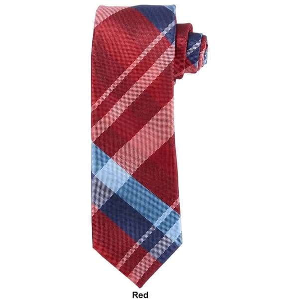 Mens Perry Ellis Tie - Cole Plaid