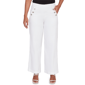 Plus Size Ruby Rd. Set Sail Wide Leg Pull On White Sailor Jean - image 1