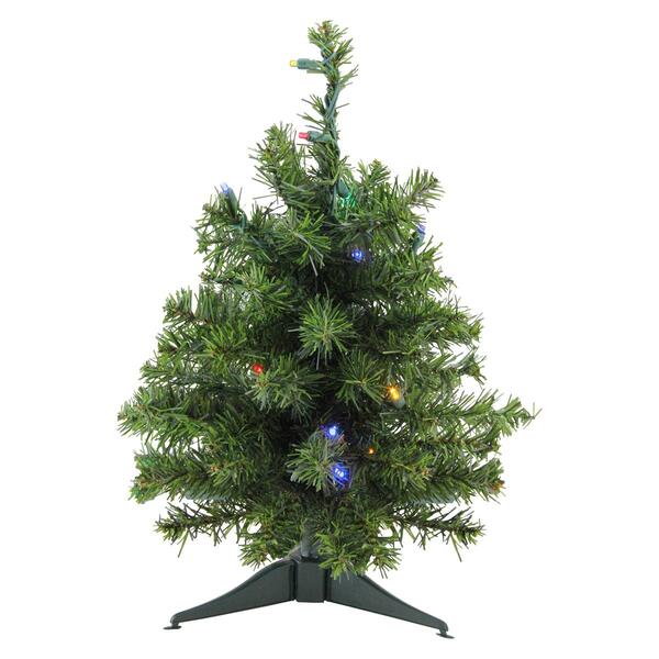Northlight Seasonal 18in. Pre-Lit Canadian Pine Christmas Tree - image 