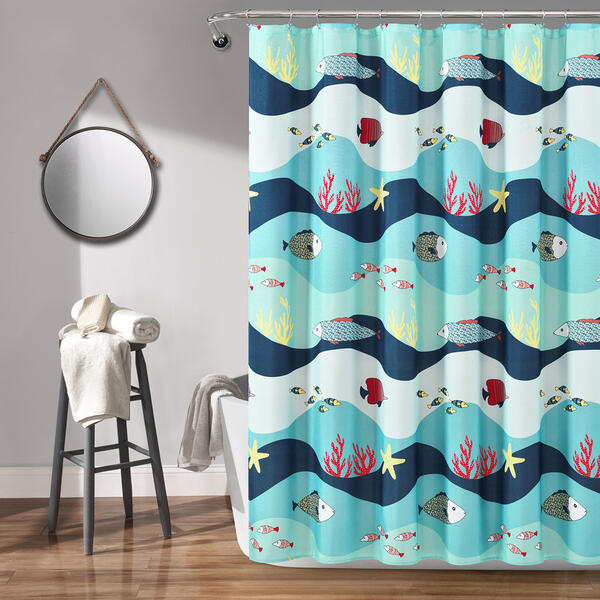 Lush Decor(R) Sea Life Shower Curtain - image 
