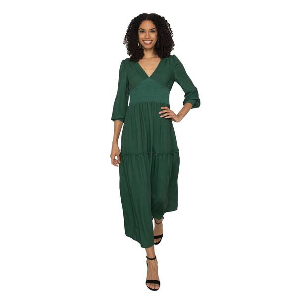 Womens Standards & Practices Smocked Waist Maxi Dress - image 