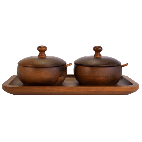 BergHOFF Acacia Wooden Spice Jar Set