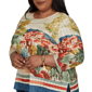 Plus Size Alfred Dunner Tuscany Tuscan Landscape Scenic Blouse - image 5