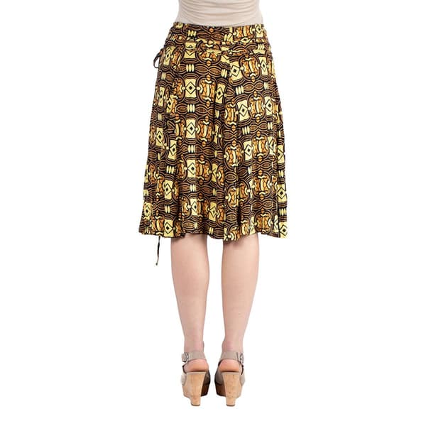 Womens 24/7 Comfort Apparel Accordion & Pleated Knee Length Skirt