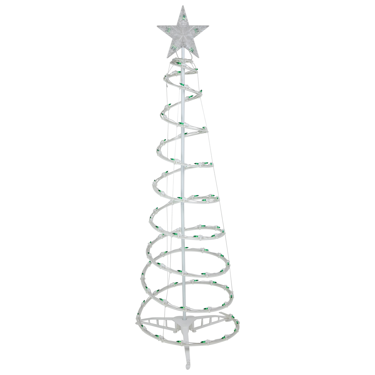Northlight Green Lighted Spiral Christmas Trees - Set of 3