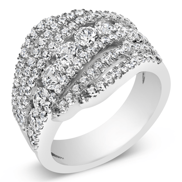 Haus of Brilliance 2ctw. Lab Grown Diamond Cluster Band Ring