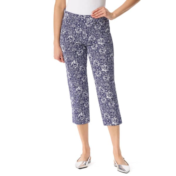 Womens Gloria Vanderbilt Shape Effect Abstract Capris with Slit