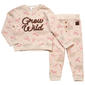 Baby Girl (12-24M) Emily & Oliver 2pc. Grow Wild Horse Jogger Set - image 2