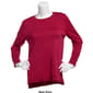 Womens Retrology Crew Neck Button Sleeve Side Slit Sweater - image 10