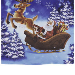 Northlight Santa''s Reindeer-Drawn Sleigh Ride House Flag