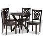 Baxton Studio Wanda Dark Brown Finished Wood 5pc. Dining Set - image 9