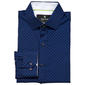 Mens Tom Baine Slim Fit Performance Dress Shirt - Navy Diamonds - image 1