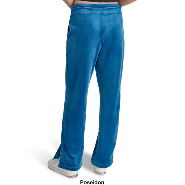 Womens DKNY Sport Velour Stacked Rhinestone Logo Track Pant