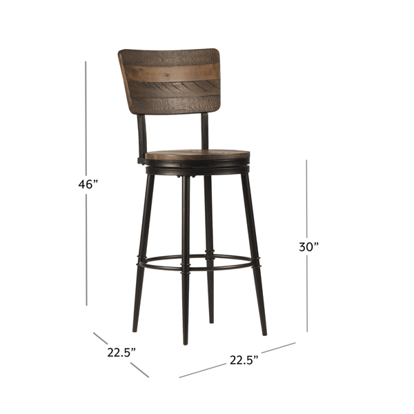 HH2 Home Jennings Swivel Bar Height Stool