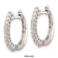 Pure Fire 14kt. Gold 1/4ctw. Diamond Hinged Hoop Earrings - image 3