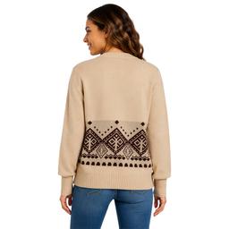 Juniors No Comment Jacquard Western Fringe Open Cardigan
