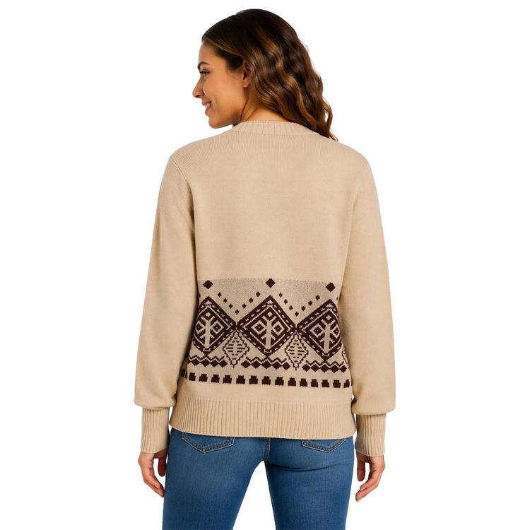Juniors No Comment Jacquard Western Fringe Open Cardigan
