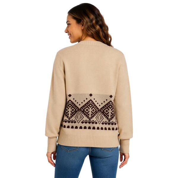 Juniors No Comment Jacquard Western Fringe Open Cardigan