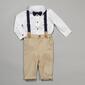 Baby Boy &#40;3-24M&#41; Little Gent&#40;R&#41; 4pc. Button Up Suspender Pants Set - image 1