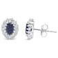 Nova Star(R) 6x4mm Oval Lab Grown Sapphire Stud Earrings - image 1