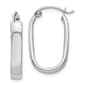 Gold Classics&#40;tm&#41; 14k White Gold Oval Tube Hoop Earrings - image 1