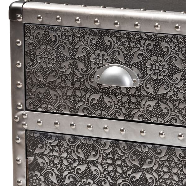 Baxton Studio Cosette Collection Floral Accent Cabinet