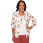 Petites Alfred Dunner Spice Market Paisley Floral Collared Two I - image 1