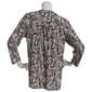 Plus Size Napa Valley 3/4 Sleeve Ikat Pleat Henley Blouse - image 3