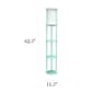 Simple Designs Round Modern Shelf USB Port Organizer Floor Lamp - image 9