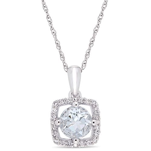 Gemstone Classics™ 10kt. Gold & Aquamarine Necklace