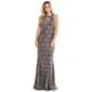 Womens R&M Richards Sleeveless Halter Two Tone Lace Gown - image 1