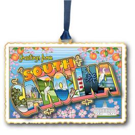 Beacon Design South Carolina Vintage Postcard Ornament