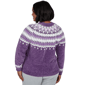 Plus Size Alfred Dunner Vail Amethyst Fair Isle Chenille Sweater - image 2
