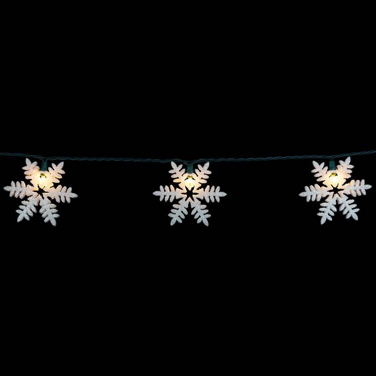 Northlight Seasonal 6ft. Glittered Snowflake Christmas Light Set