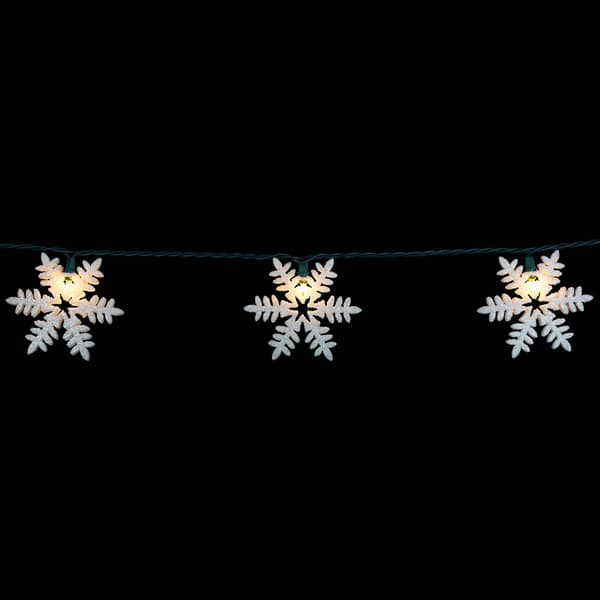 Northlight Seasonal 6ft. Glittered Snowflake Christmas Light Set