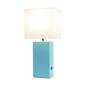 Lalia Home Lexington 21in. Leather Base Table Lamp w/USB Port - image 1