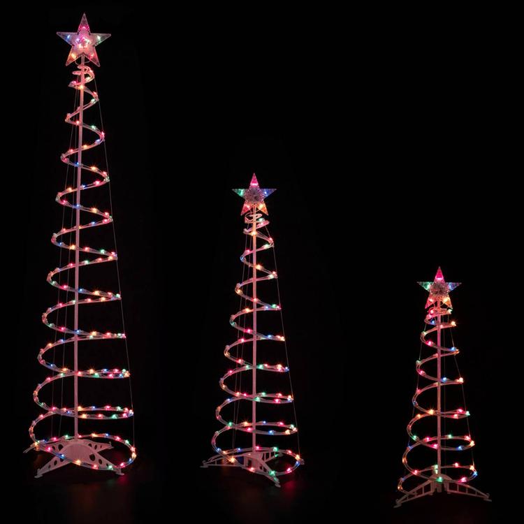Northlight Seasonal Spiral Christmas Trees - Set of 3