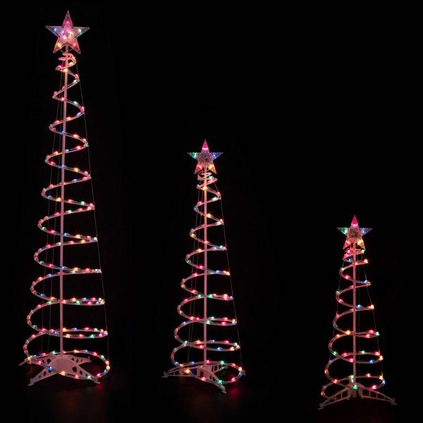 Northlight Seasonal Spiral Christmas Trees - Set of 3