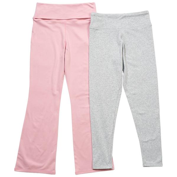 Girls (7-16) No Comment 2pk. Fold Over Flare & Skinny Leggings - image 