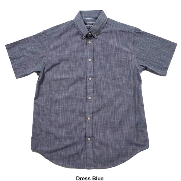 Mens Architect&#174; Cross Hatch Short Sleeve Button Down Shirt
