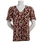Petite Anne Klein Faux Button Front Ruffle Polka Dots Blouse - image 1