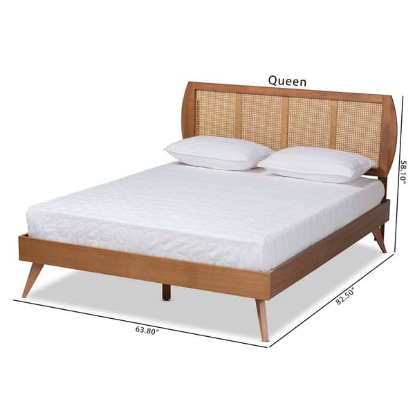 Baxton Studio Asam Modern Walnut Brown Wood Platform Bed