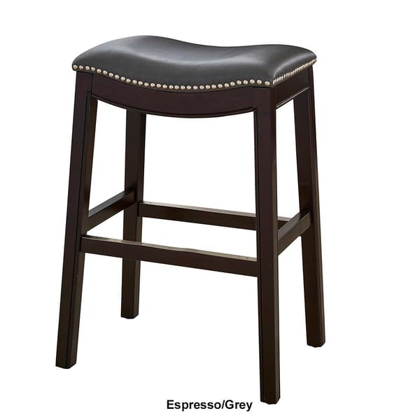 New Ridge Home Goods Julian 30in. Bar-Height Wood Barstool