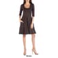 Womens 24/7 Comfort Apparel 3/4 Sleeve Fit & Flare Mini Dress - image 3