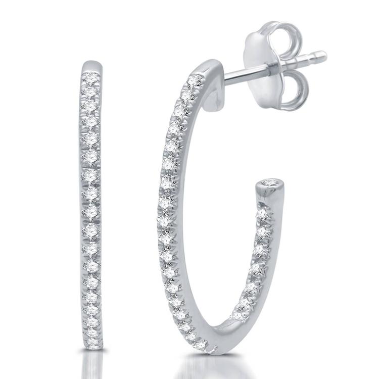 Nova Star(R) 1/4ctw. Lab Grown Diamond Inside Out Hoop Earrings