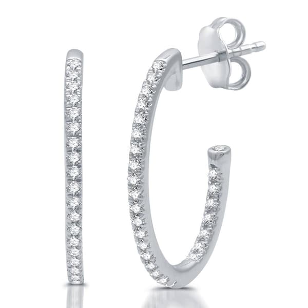 Nova Star(R) 1/4ctw. Lab Grown Diamond Inside Out Hoop Earrings - image 