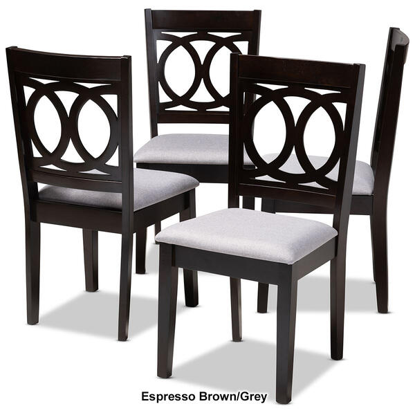 Baxton Studio Lenoir Wood Dining Chairs - Set of 4