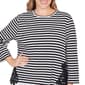 Plus Size Ruby Rd. Sunset Blvd 3/4 Sleeve Stripe Lace Blouse - image 5