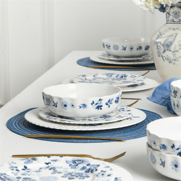 Stone Lain Fiore 4pc. New Bone China Pasta Bowl Set
